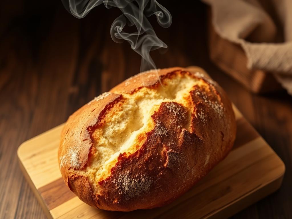 Pão fresco saindo do forno